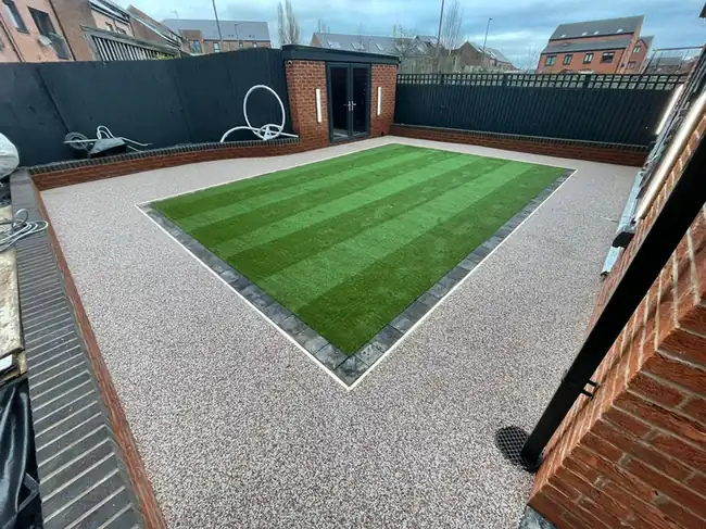 Resin by S P Groundworks & Driveways - Resin surround to an artificial lawn